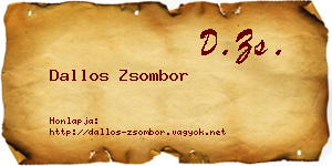 Dallos Zsombor névjegykártya